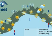 Meteo Liguria, tempo stabile ma con temperature in calo meteo Liguria 5 novembre 2024