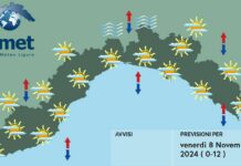 Meteo Liguria, nuvolosità in aumento temporaneo, domenica torna bello meteo Liguria 8 novembre 2024