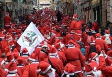Genova, torna la Camminata dei Babbi Natale per il Gaslini Camminata Babbi Natale Genova