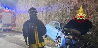 Moneglia, auto si schianta nella strada delle gallerie per Riva Trigoso Moneglia incidente 28 dicembre 2024
