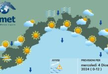 Meteo Liguria, nuvole in dissolvimento in giornata meteo Liguria 4 dicembre 2024