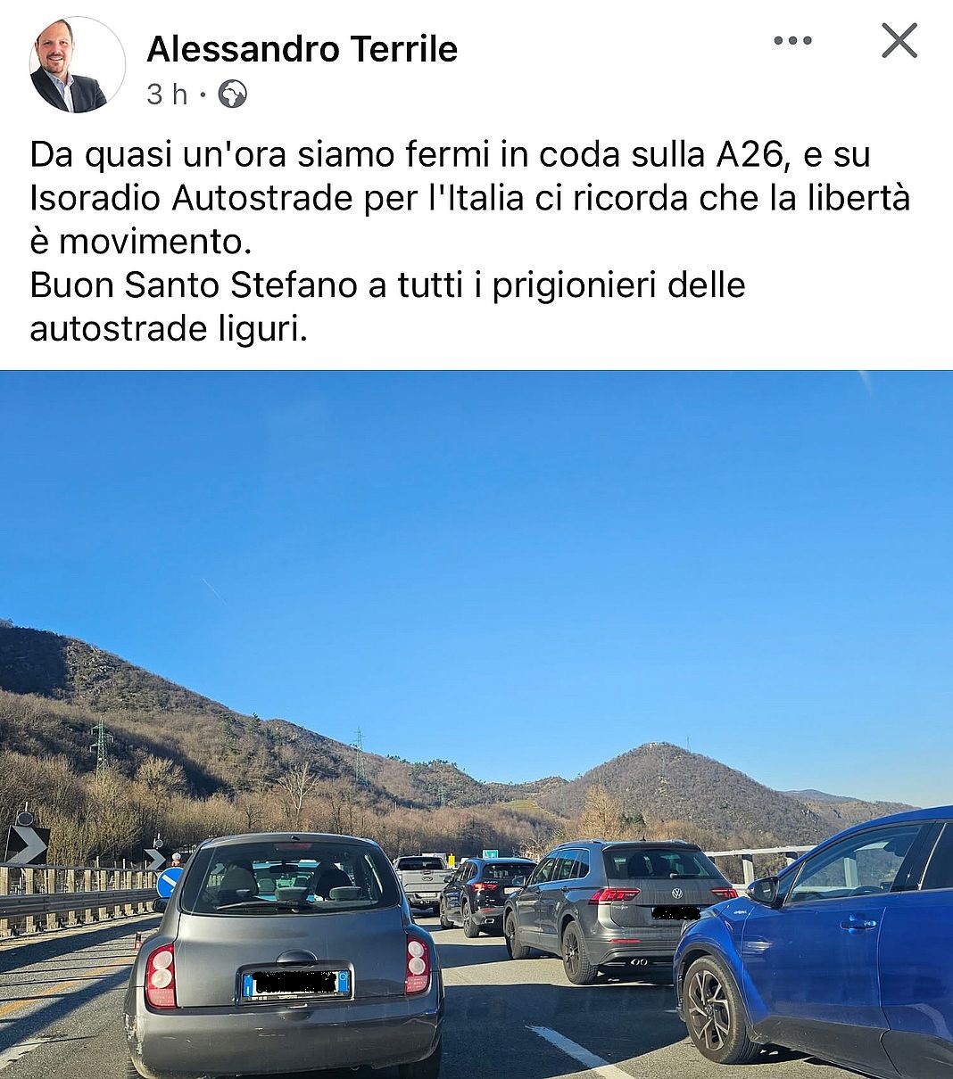 Terrile facebook autostrade