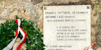 Genova ricorda i carabinieri Tuttobene e Casu uccisi dalle Brigate Rosse Brigate rosse, targa via Riboli omicidio Tuttobene e Casu carabinieri
