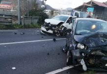 San Colombano Certenoli, incidente frontale tra auto: due feriti all’ospedale