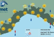 Meteo Liguria, ancora cielo sereno e temperature decisamente invernali meteo Liguria 14 gennaio 2025