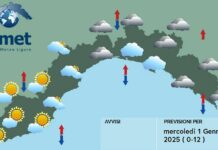Meteo Liguria, inizio d’anno con nuvole e locali piovaschi meteo Liguria 1 gennaio 2025