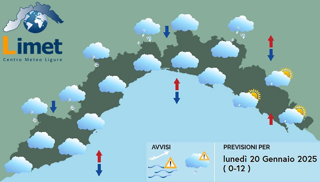 meteo Liguria 20 gennaio 2025