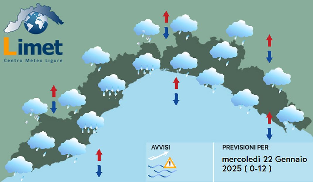 meteo Liguria 22 gennaio 2025