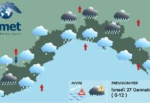 Meteo Liguria, ancora pioggia, specie su centro e levante meteo Liguria lunedì 27 gennaio 2025