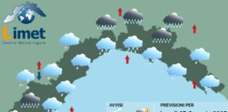 Meteo Liguria, ancora pioggia, specie su centro e levante meteo Liguria lunedì 27 gennaio 2025