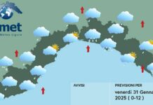 Meteo Liguria, tornano nuvole e pioggia meteo Liguria venerdì 31 gennaio 2025