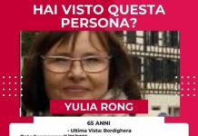 Ospedaletti, cadavere in mare, potrebbe essere la turista tedesca scomparsa Yulia Rong scomparsa Bordighera