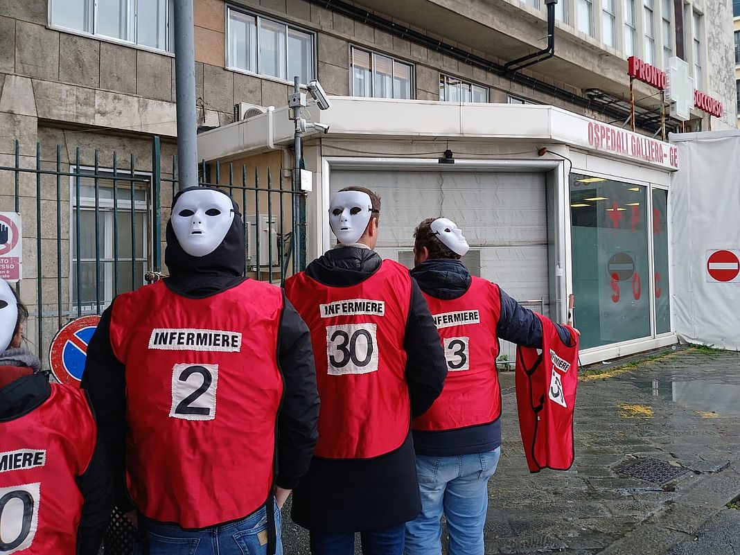 infermieri protesta Galliera 11 febbraio 2025