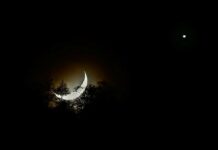 Venere splende di notte e sui social lo scambiano per veicolo di Elon Musk luna e venere andrea giannotti