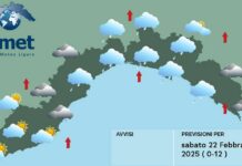 Meteo Liguria, week end con nuvole e piovaschi meteo Liguria sabato 22 febbraio 2025