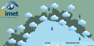 Meteo Liguria, pioggia e vento sulla costa e nevicate nell’interno Meteo Liguria sabato 8 febbraio 2025