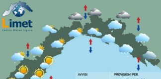 Meteo Liguria, tornano ad aumentare le nuvole, possibilità di piovaschi meteo Liguria venerdì 28 febbraio 2025