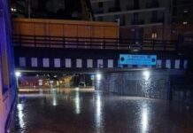 Maltempo a Genova, chiuso il sottopasso di Brin Brin sottopasso allagato