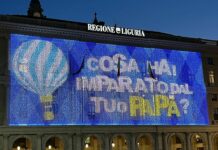 Festa del Papà, sul maxischermo della Regione Liguria le frasi più votate Festa del Papà maxischermo regione liguria