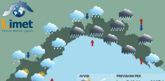 Meteo Liguria, forte peggioramento con nuvole e pioggia
