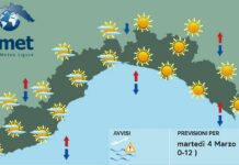 Meteo Liguria, ancora tempo stabile e asciutto e temperature in aumento meteo Liguria martedì 4 marzo 2025