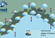 Meteo Liguria, fine settimana con nuvole e pioggia meteo Liguria sabato 22 marzo 2025