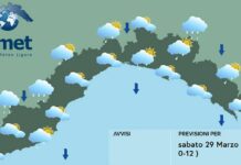 Meteo Liguria, leggero peggioramento con piovaschi isolati meteo Liguria 29 marzo 2025
