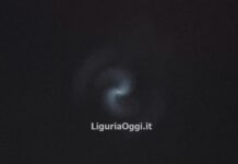 Spirale luminosa nel cielo avvistata anche in Liguria spirale nel cielo Liguria