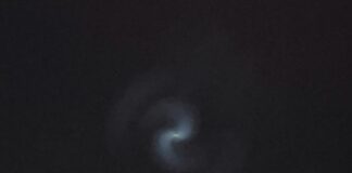 Spirale luminosa nel cielo avvistata anche in Liguria spirale nel cielo Liguria