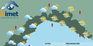 Meteo Liguria, tempo instabile con passaggi nuvolosi e piovaschi meteo Liguria domenica 27 aprile 2025