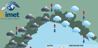 Meteo Liguria, forti raffiche di vento e pioggia meteo Liguria giovedì 17 aprile 2025