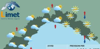 Meteo Liguria, tornano le nuvole ma solo temporaneamente meteo Liguria mercoledì 9 aprile 2025