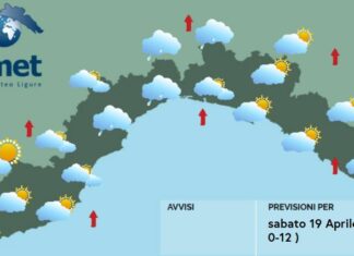 Meteo Liguria sabato 19 aprile 2025