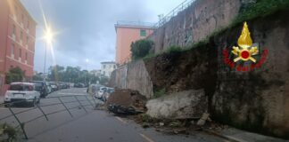 Genova, riaperta via Era a Sturla dopo la frana della notte Frana via Era Sturla