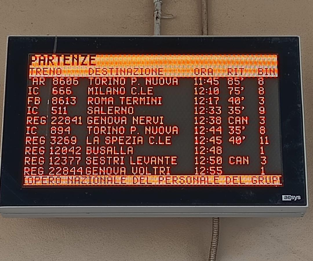 Treni ritardo Liguria