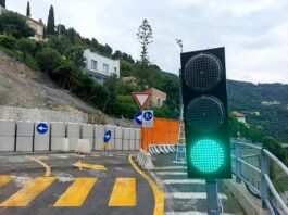 Finale Ligure frana Aurelia Capo San Donato