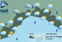 Meteo Liguria, in arrivo altri temporali meteo Liguria giovedì 22 maggio 2025