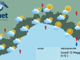 Meteo Liguria lunedì 12 maggio 2025
