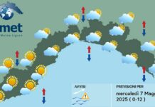 meteo Liguria mercoledì 7 maggio 2025