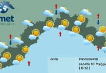 meteo Liguria sabato 10 maggio 2025