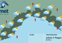 meteo Liguria sabato 3 maggio 2025
