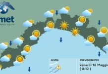 meteo Liguria 16 maggio 2025
