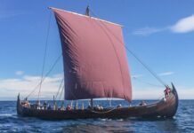 Genova, una nave vichinga in arrivo in Darsena nave vichinga Saga Farmann