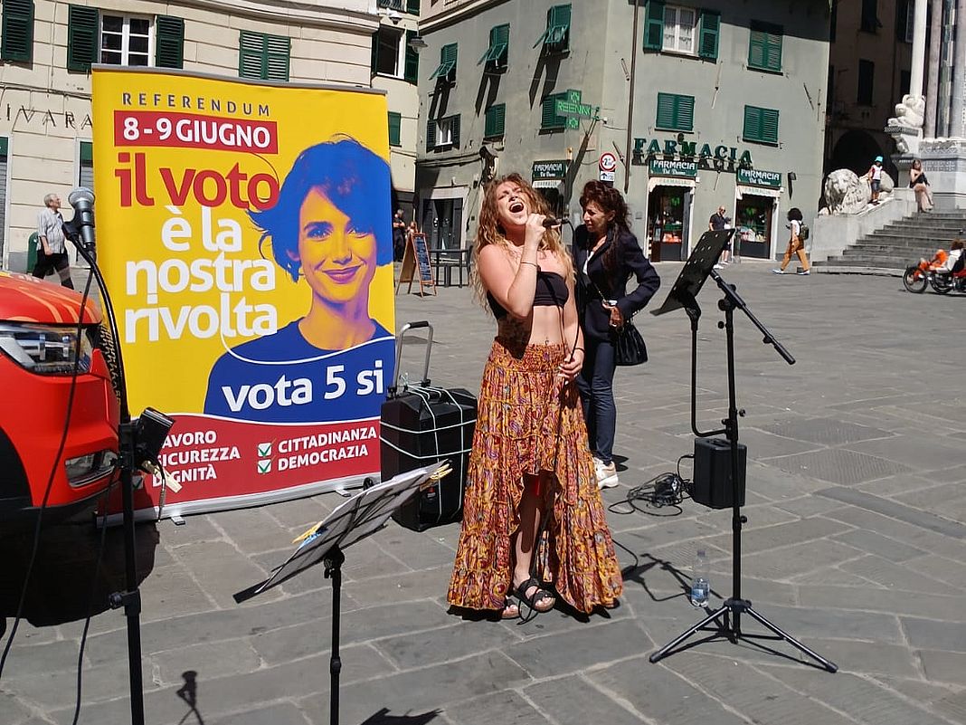 Musicisti di strada Referendum genova