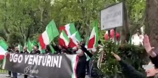 Saluto romano a Genova, aperta indagine dopo esposto del M5S saluto romano genova Ugo Venturini