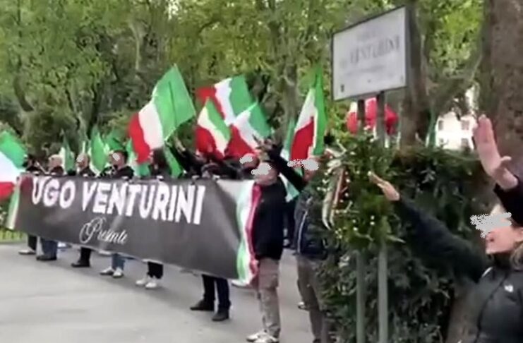 saluto romano genova Ugo Venturini