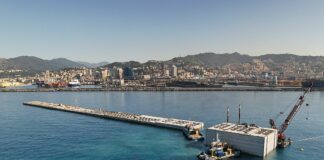 Nuova Diga Foranea di Genova, posizionato undicesimo cassone nuova diga foranea Genova