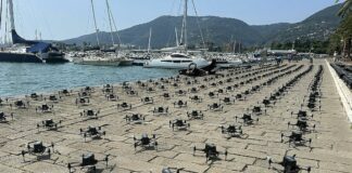 La Spezia, spettacolo con droni e fontane di luce per i 100 anni del Palio droni La Spezia