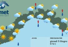 Meteo Liguria, forte instabilità con possibili temporali meteo Liguria giovedì 5 giugno 2025