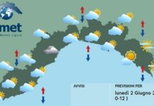 Meteo Liguria, nuvole in aumento e calano le temperature massime meteo Liguria lunedì 2 giugno 2025
